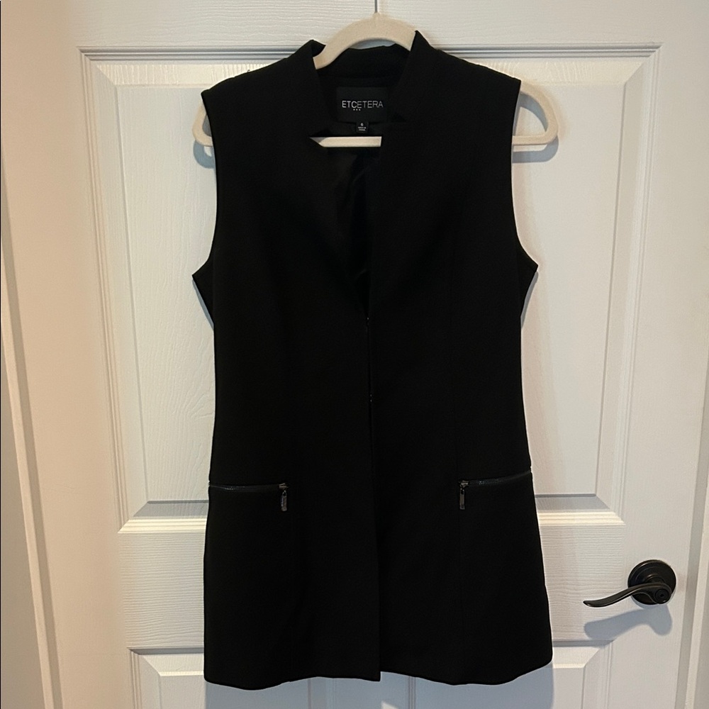 Etcetera Black Long Vest